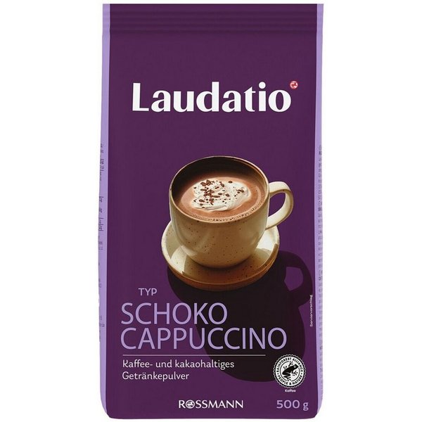 LAUDATIO Kaffee Schoko Cappuccino, 500 g, Getränkepulver zum Aufgießen