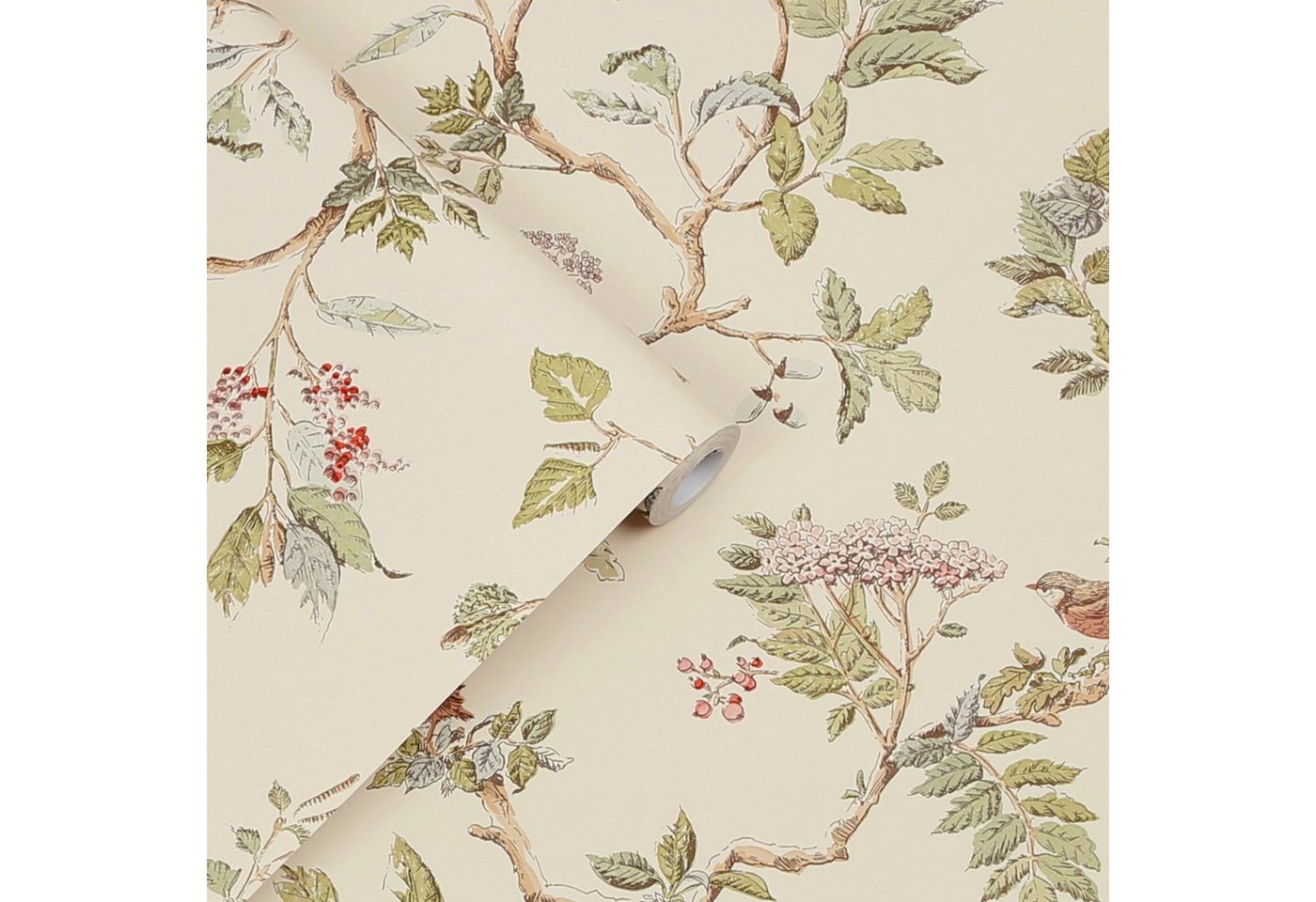 LAURA ASHLEY Vliestapete Elderwood, gemustert, FSC® zertifiziert, mit lebhaftem Druck, 10 Meter Länge – Bild 4 von 5
