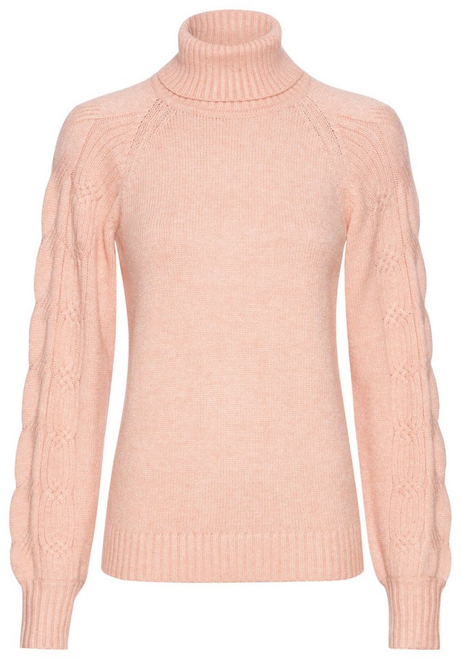 Laura Scott Ajourpullover mit Rollkragen aus softem Viskosestrick – Bild 5 von 5
