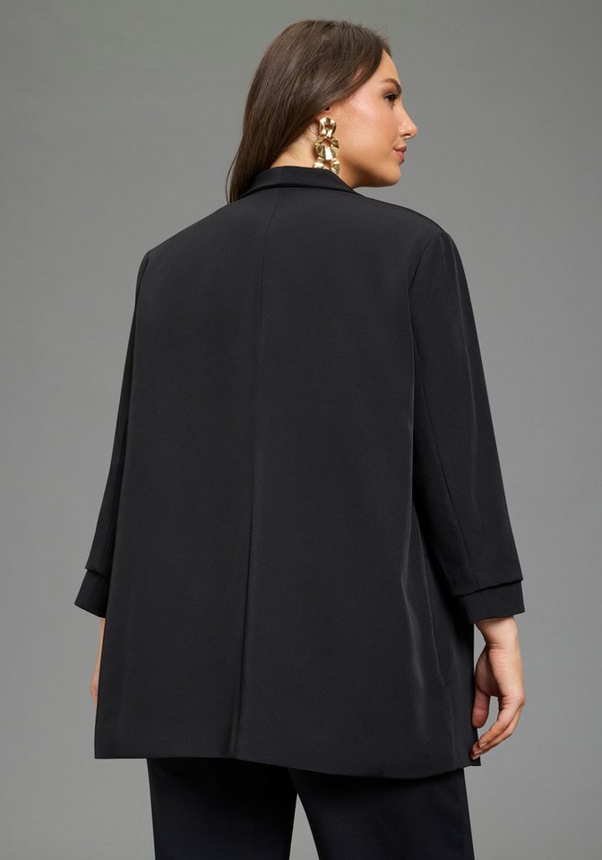 Laura Scott CURVE Longblazer Große Größen feminin geschnittener Blazer, figurumspielende Passform – Bild 2 von 5