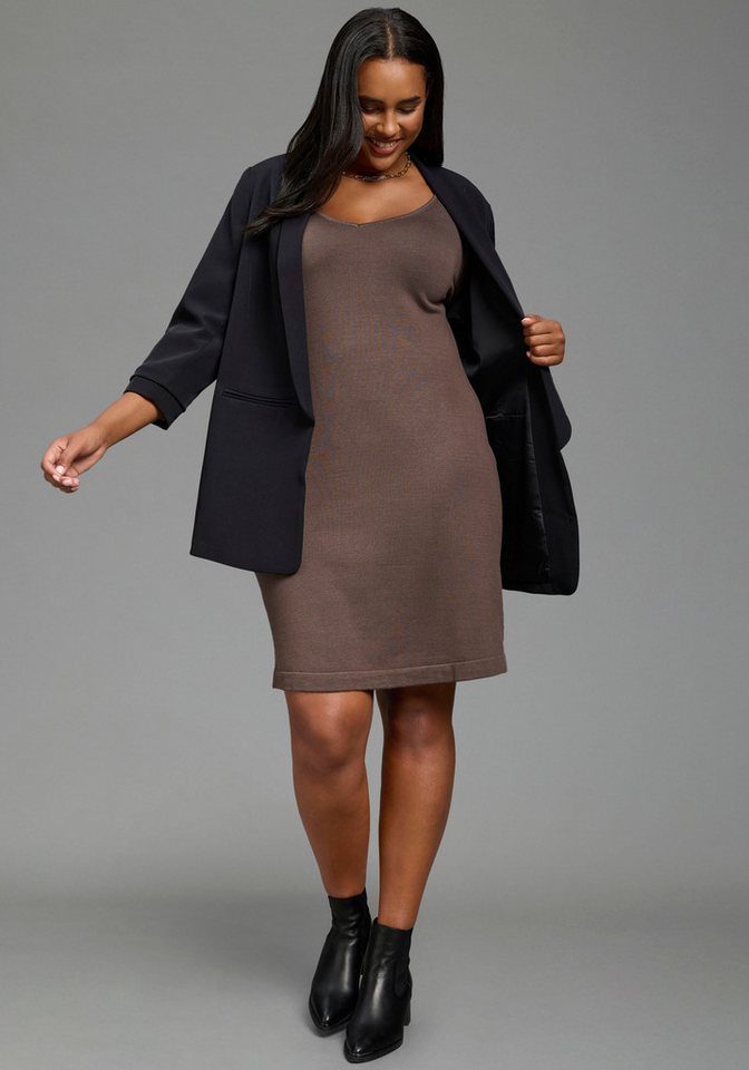 Laura Scott CURVE Longblazer Große Größen feminin geschnittener Blazer, figurumspielende Passform – Bild 5 von 5