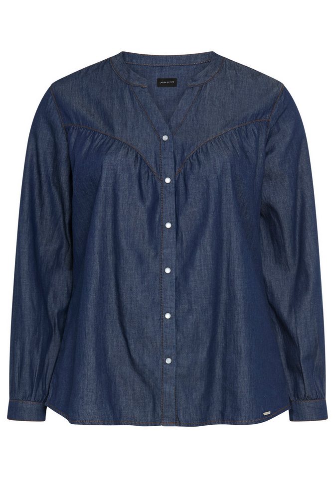 Laura Scott CURVE Schlupfbluse Große Größen mit Krempelärmel, Comfort Fit, auch in größeren Größen – Bild 5 von 5