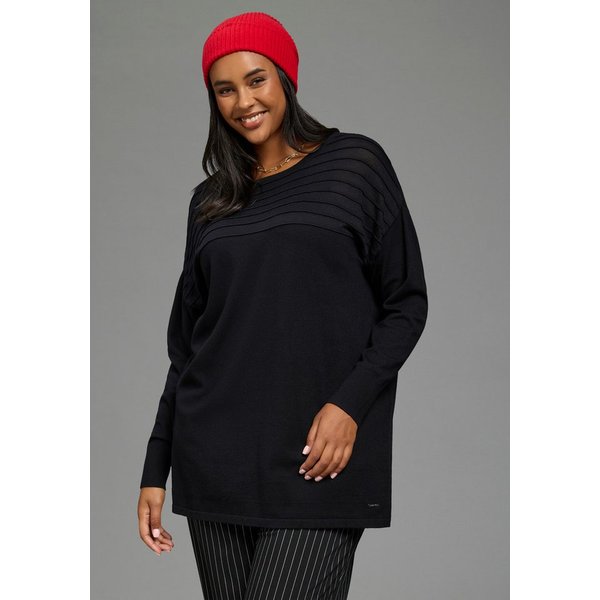 Laura Scott CURVE Strickpullover Große Größen auch in großen Größen, weite Passform, po-bedeckende Länge