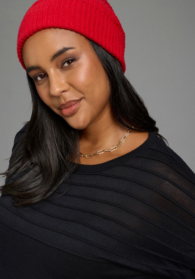 Laura Scott CURVE Strickpullover Große Größen auch in großen Größen, weite Passform, po-bedeckende Länge – Bild 2 von 5