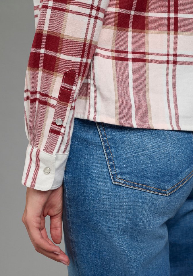 Laura Scott Hemdbluse Casual-Stil, mit Karomuster, aus kuschelweicher Flanell-Baumwolle – Bild 3 von 5