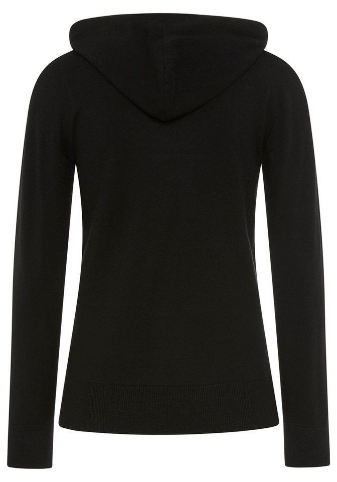 Laura Scott Kapuzenpullover kuscheliger Winterstrick mit femininem Spitzeneinsatz – Bild 5 von 5