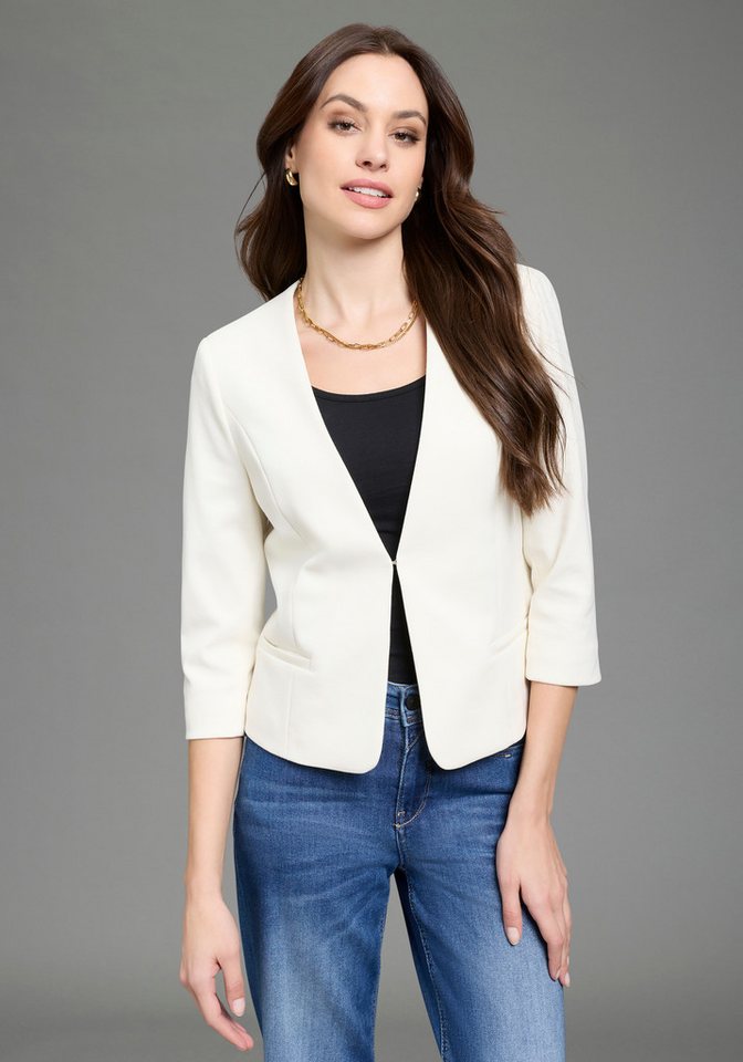 Laura Scott Kurzblazer aus elastischer Jerseyware, mit Hakenverschluss – Bild 3 von 5