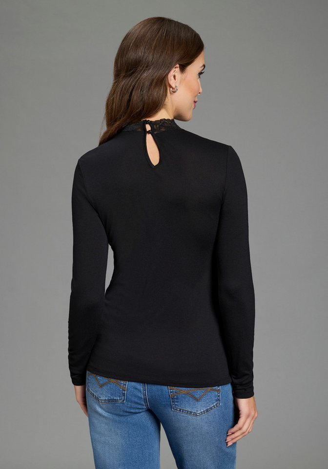 Laura Scott Langarmshirt figurbetonte Passform, Langarm, mit Stehkragen – Bild 3 von 5
