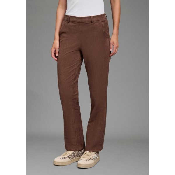 Laura Scott Lederimitathose Bootcut-Passform, Weiches, elastisches Wildlederimitat