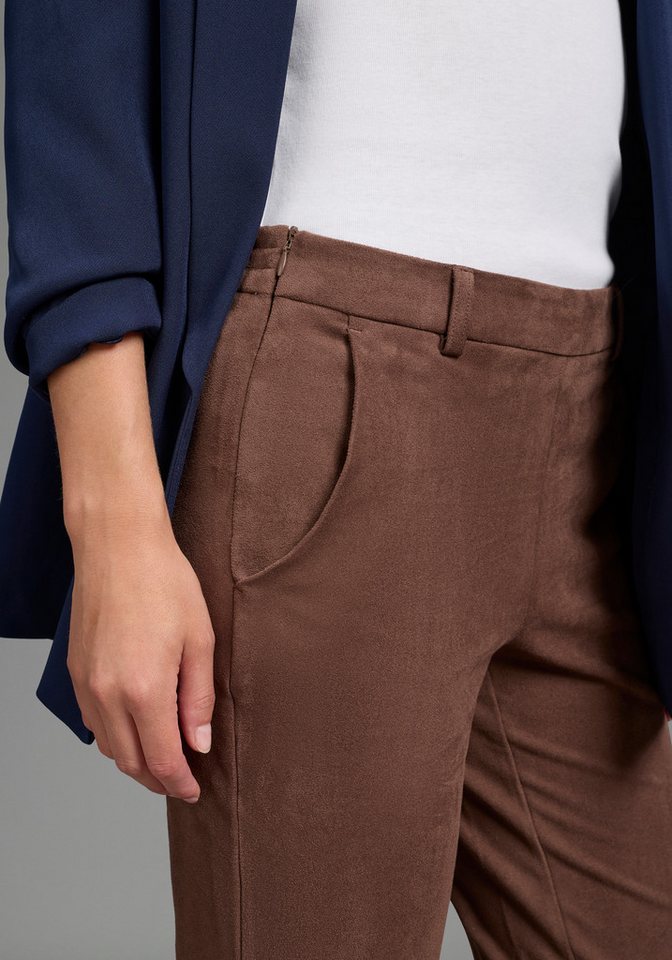 Laura Scott Lederimitathose Bootcut-Passform, Weiches, elastisches Wildlederimitat – Bild 3 von 5