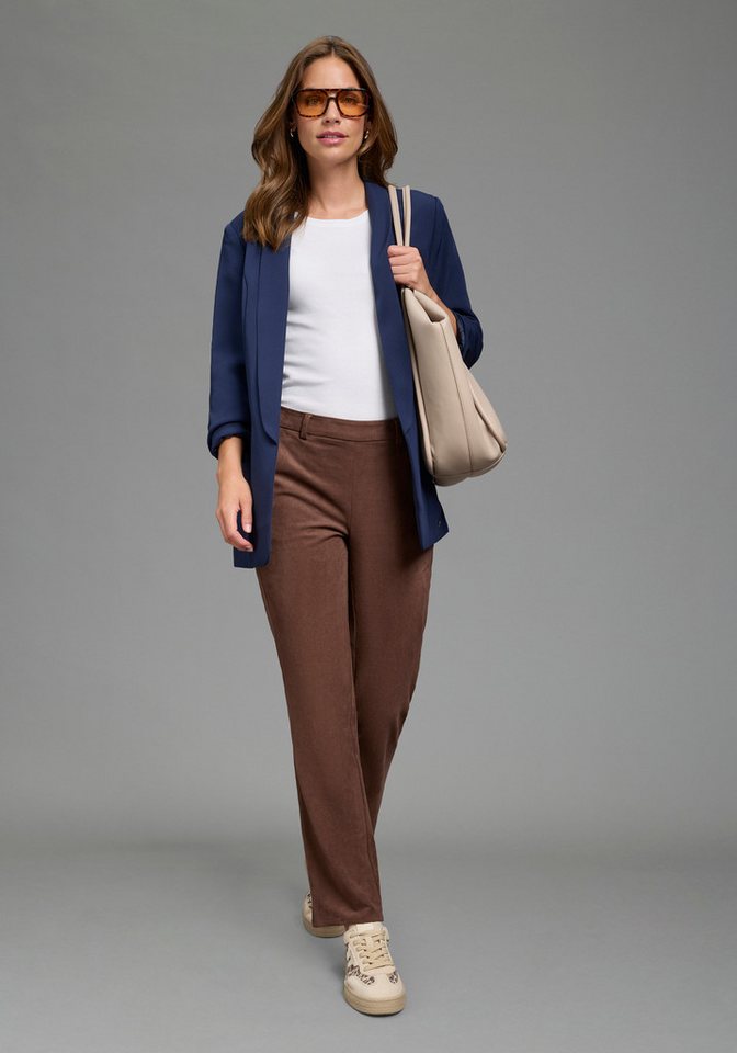 Laura Scott Lederimitathose Bootcut-Passform, Weiches, elastisches Wildlederimitat – Bild 4 von 5