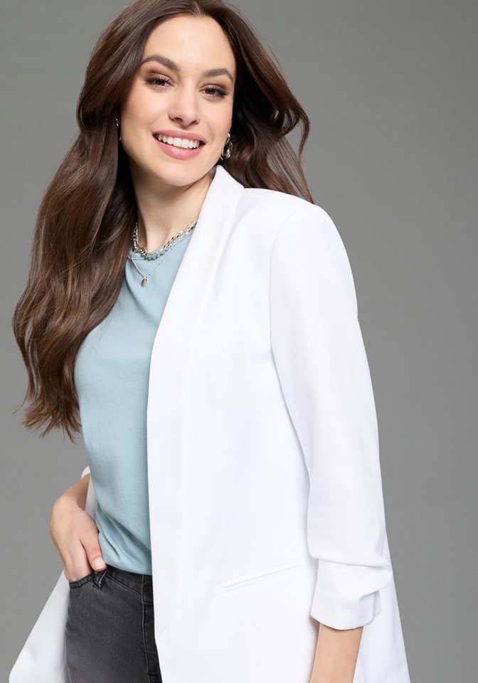 Laura Scott Longblazer mit gerafften Ärmeln – Bild 2 von 5