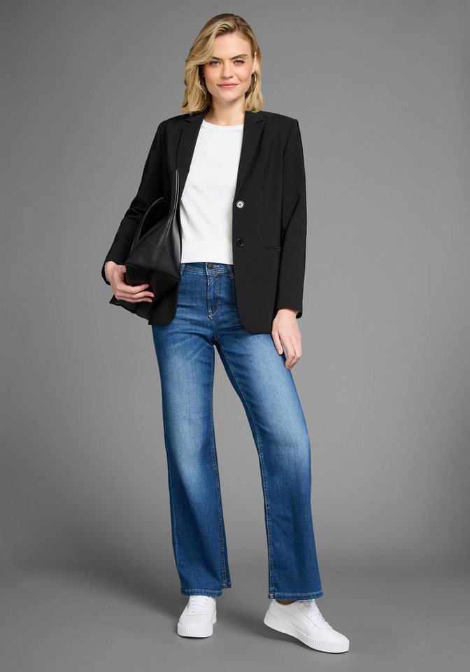 Laura Scott Longblazer mit konstrastfarbigem Innenfutter – Bild 4 von 5