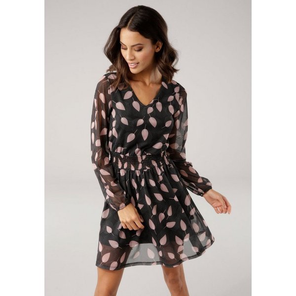 Laura Scott Meshkleid Meshkleid, elastisches Material, taillierte Passform, elastischer Bund
