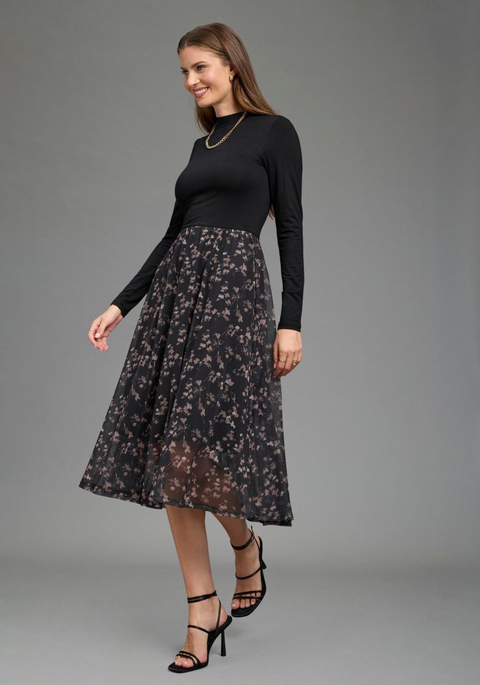 Laura Scott Meshkleid aus elastischer Viskosemischung, figurbetonte Passform, Langarm-Design – Bild 5 von 5