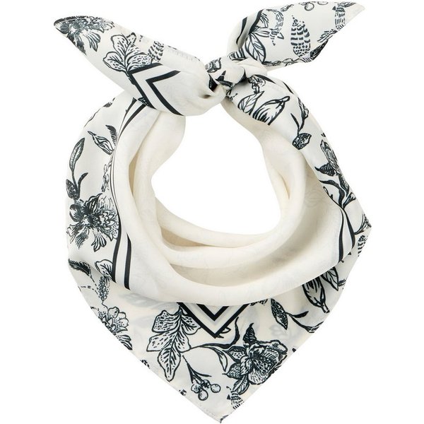 Laura Scott Nickituch, aus Satin, einlagig verarbeitet, mit Blüten-Druck