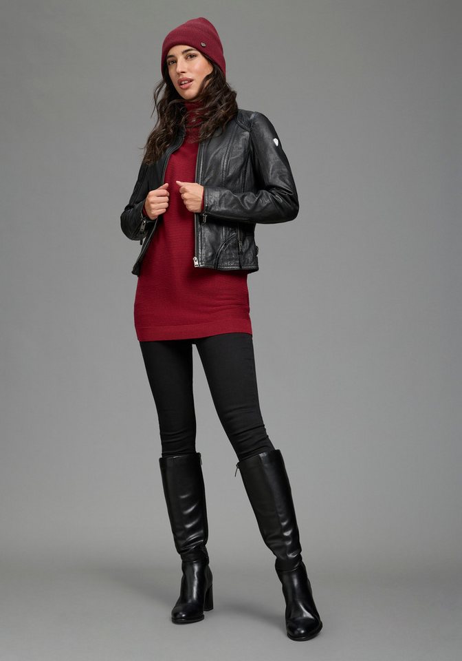 Laura Scott Rollkragenpullover aus Feinstrick, figurumspielende Passform mit dekorativer Knopfleisten – Bild 4 von 5