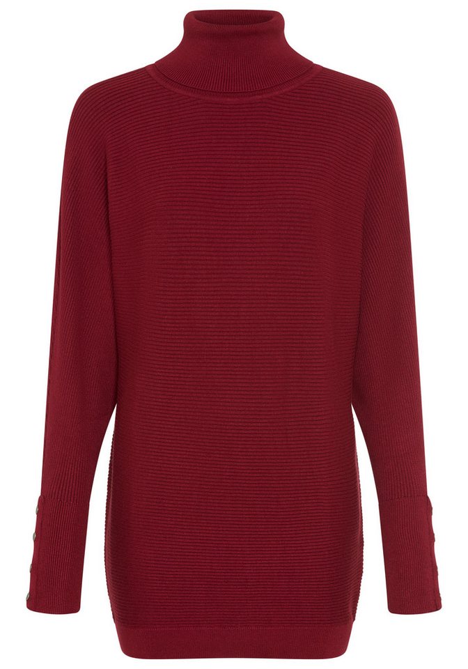 Laura Scott Rollkragenpullover aus Feinstrick, figurumspielende Passform mit dekorativer Knopfleisten – Bild 5 von 5
