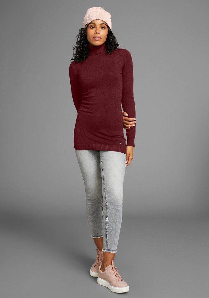 Laura Scott Rollkragenpullover Feinstrick in figurbetonter Longform – Bild 5 von 5