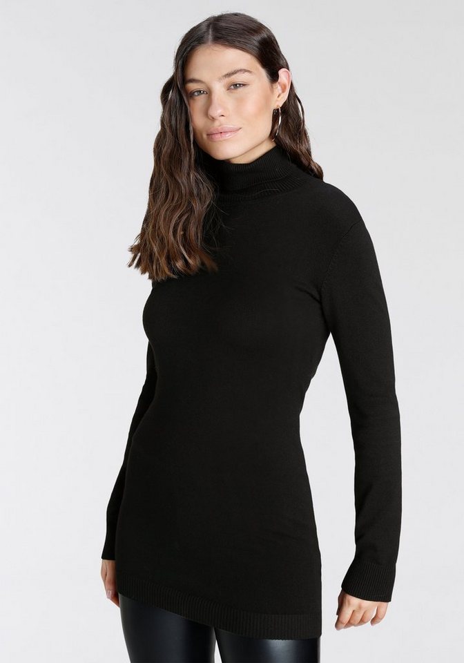 Laura Scott Rollkragenpullover Feinstrick in figurbetonter Longform – Bild 2 von 5