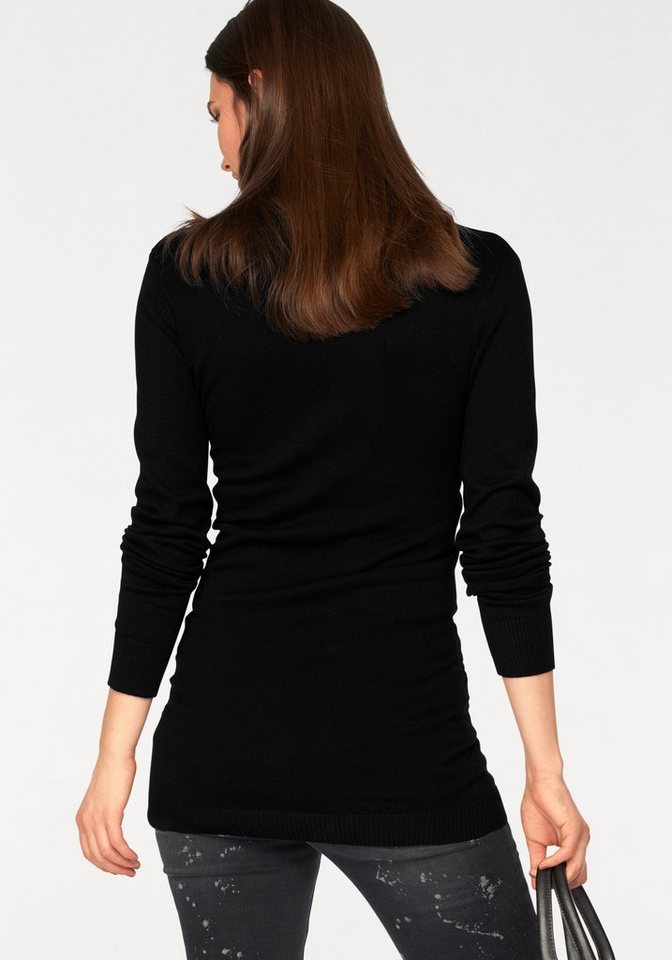 Laura Scott Rollkragenpullover Feinstrick in figurbetonter Longform – Bild 4 von 5