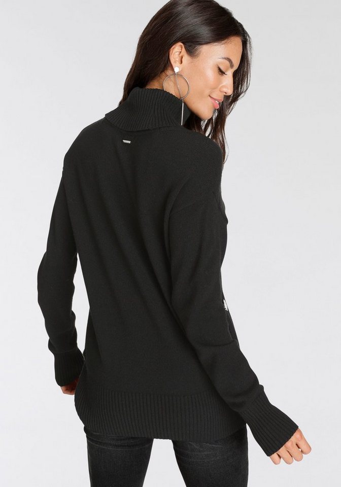 Laura Scott Rollkragenpullover mit seitlichen Knöpfen – Bild 3 von 5