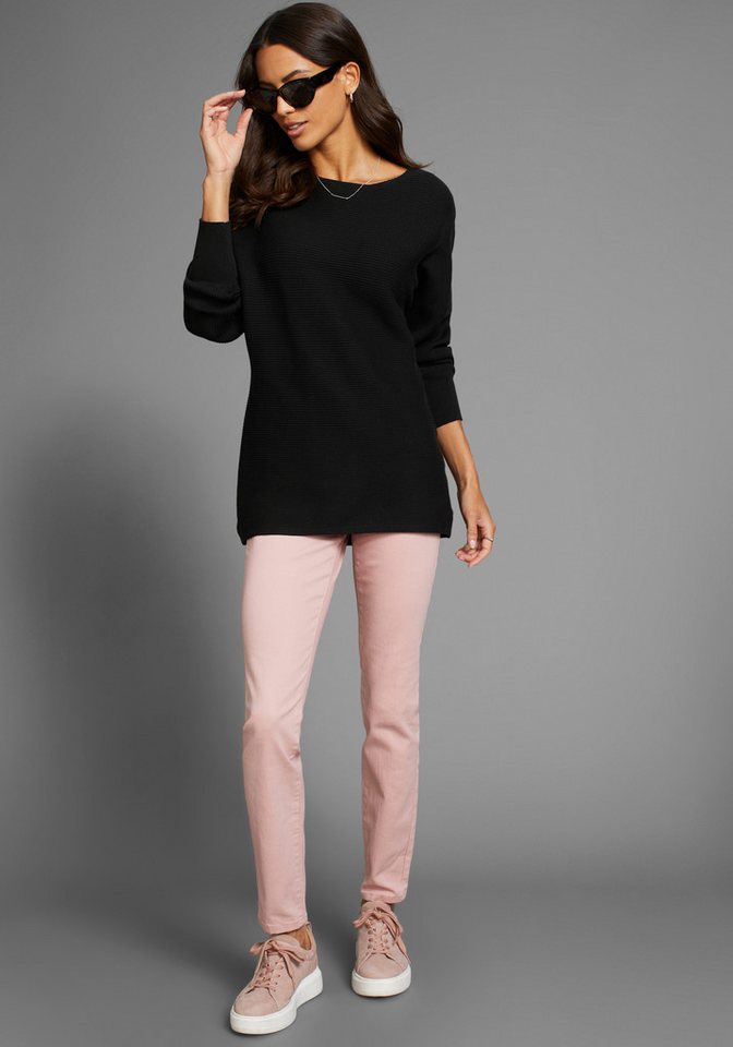 Laura Scott Rundhalspullover in oversized Form mit Rippstruktur – Bild 4 von 5
