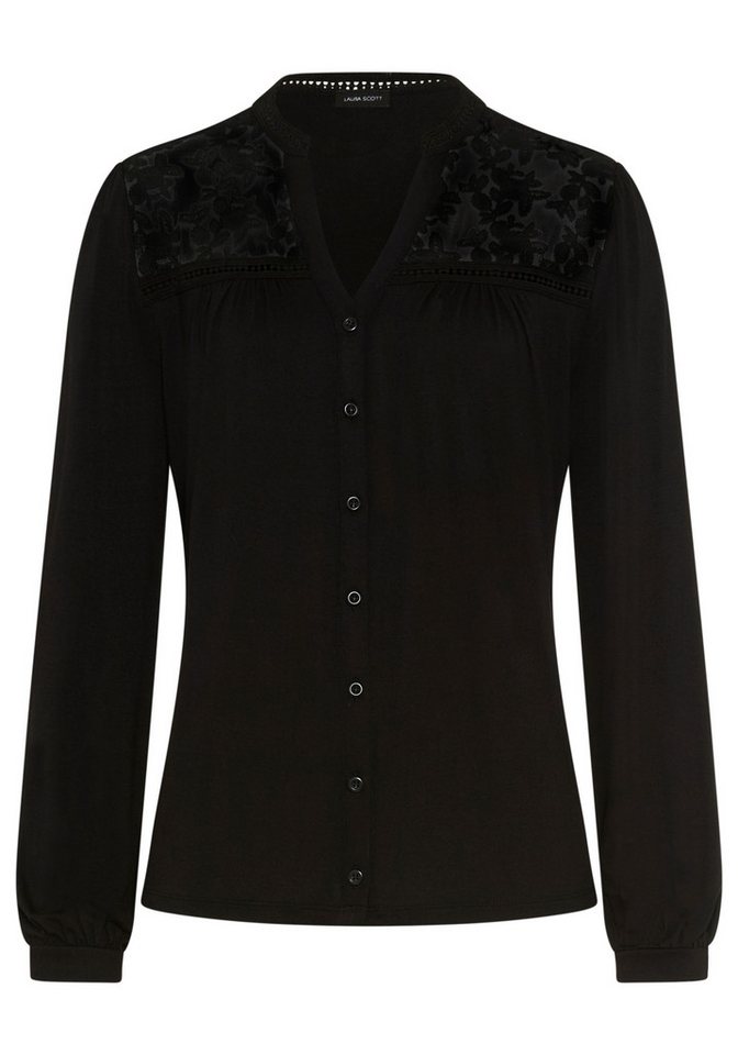 Laura Scott Spitzenshirt mit V-Ausschnitt, figurumspielende Passform – Bild 5 von 5