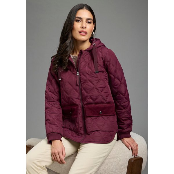 Laura Scott Steppjacke Kapuze mit modernem Steppmuster für den Übergang