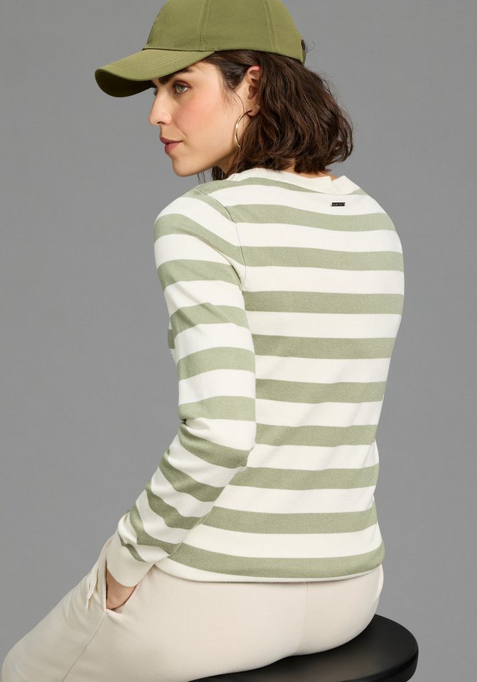 Laura Scott Streifenpullover aus leichtem, weichem Sommerstrick – Bild 2 von 5