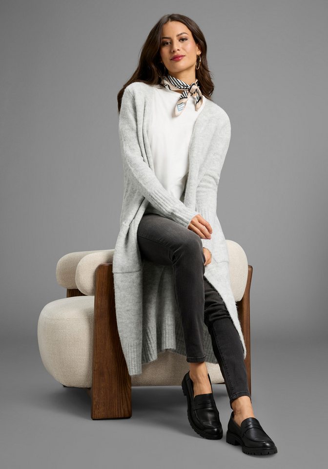 Laura Scott Strickjacke mit lässigem, langem Schnitt und Taschen – Bild 4 von 5