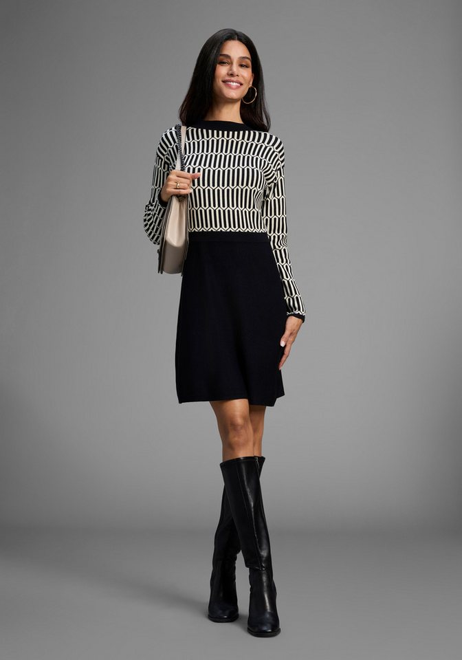 Laura Scott Strickkleid mit grafischem Strickmuster - NEUE KOLLEKTION – Bild 4 von 5