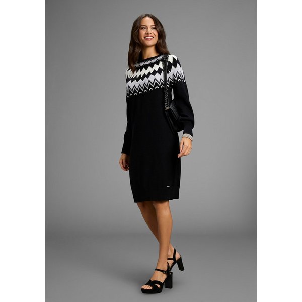 Laura Scott Strickkleid mit kuscheligem Norwegermuster