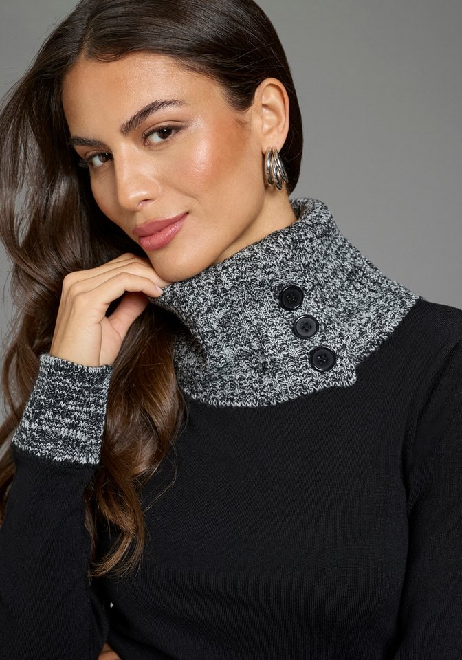 Laura Scott Strickkleid mit Rollkragen, in Mini-Länge mit figurformendem Design – Bild 3 von 5