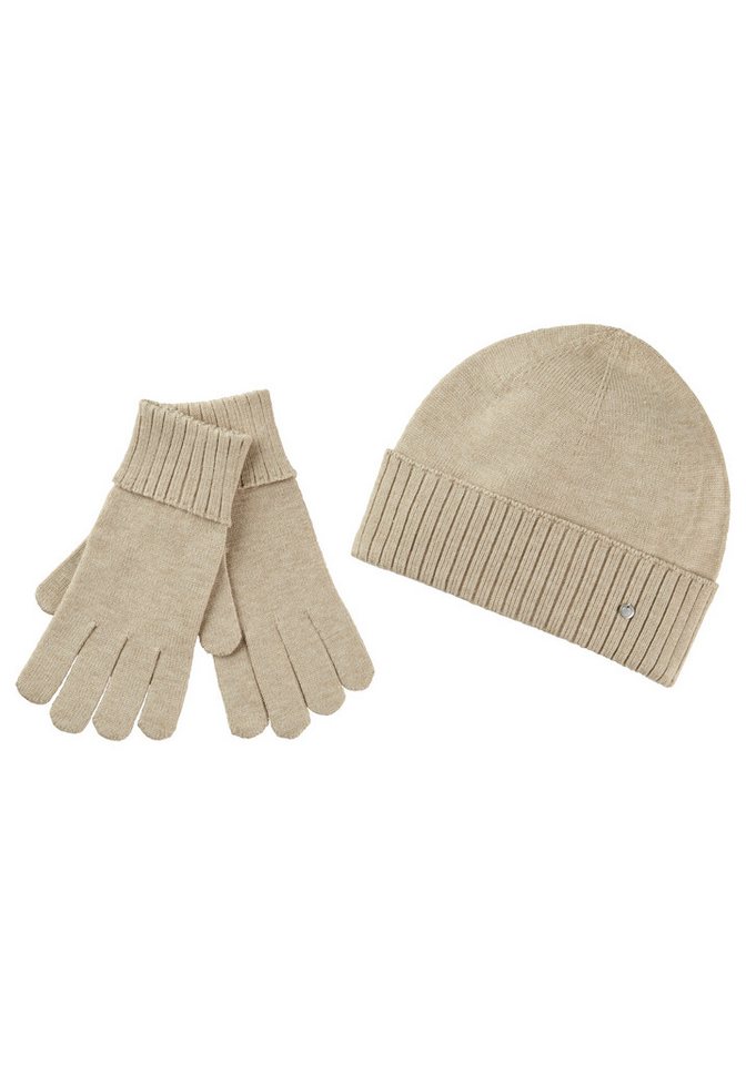 Laura Scott Strickmütze (Set, 2-St., inkl. Handschuhe) mit feinen dezenten Rippenbündchen – Bild 5 von 5
