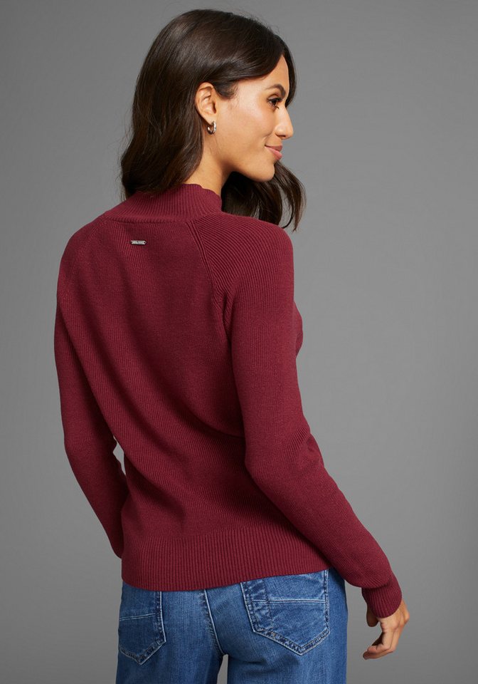 Laura Scott Strickpullover kuscheliger Winterstrick mit Knopfdetail und Stehkragen – Bild 2 von 5