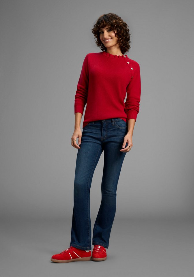 Laura Scott Strickpullover kuscheliger Winterstrick mit Kragen und Knöpfen – Bild 5 von 5