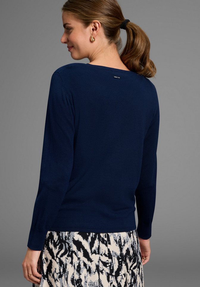 Laura Scott Strickpullover leichter Übergangspullover mit Uboot Ausschnitt – Bild 2 von 5