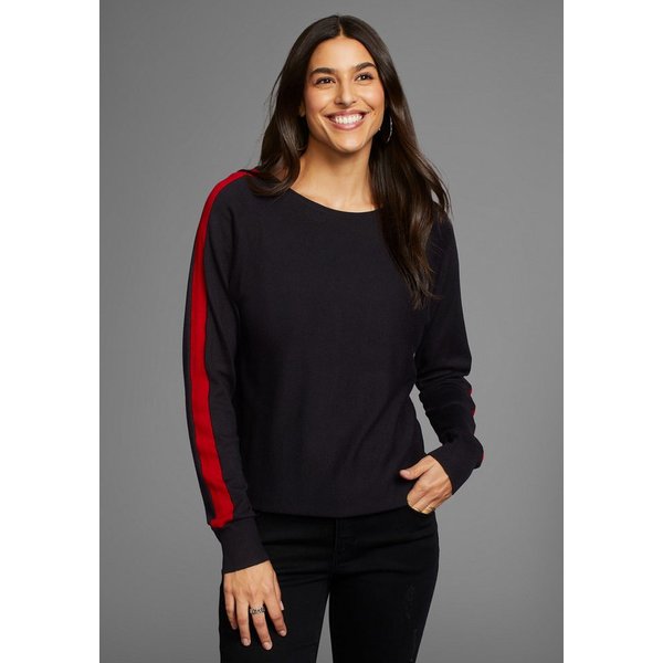 Laura Scott Strickpullover mit farblich abgesetzten Kontraststreifen