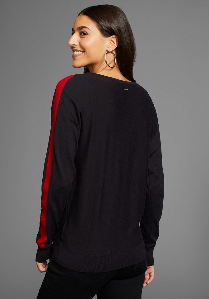 Laura Scott Strickpullover mit farblich abgesetzten Kontraststreifen – Bild 2 von 5