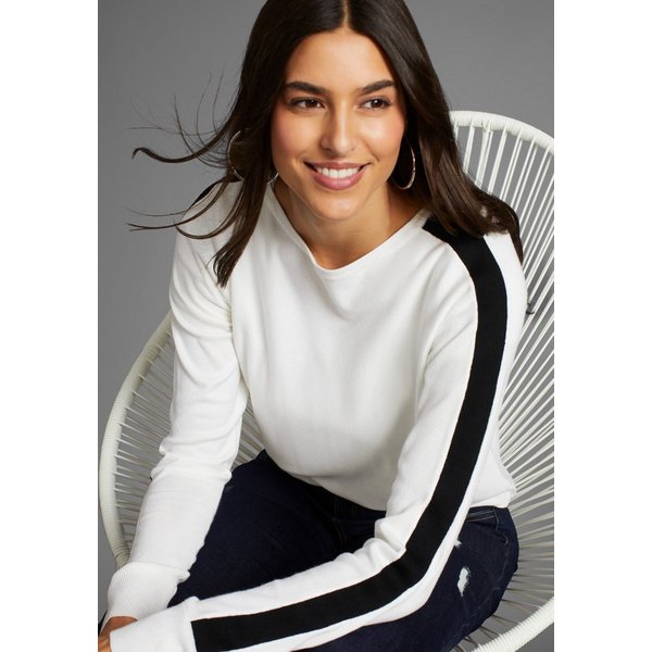 Laura Scott Strickpullover mit farblich abgesetzten Kontraststreifen