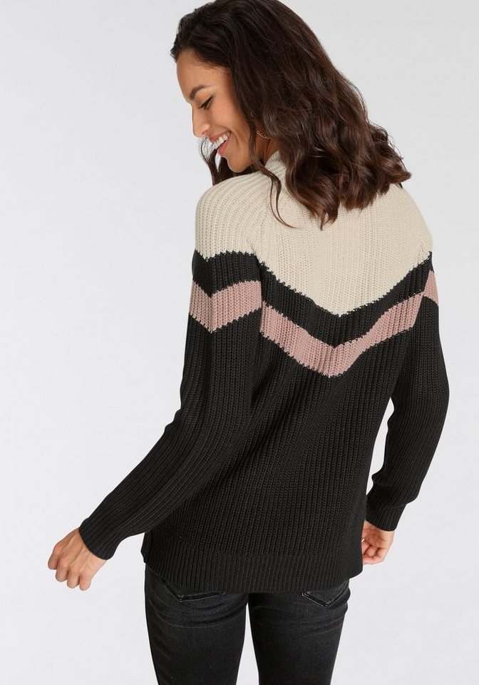 Laura Scott Strickpullover mit mehrfarbigen Streifendesign – Bild 2 von 5