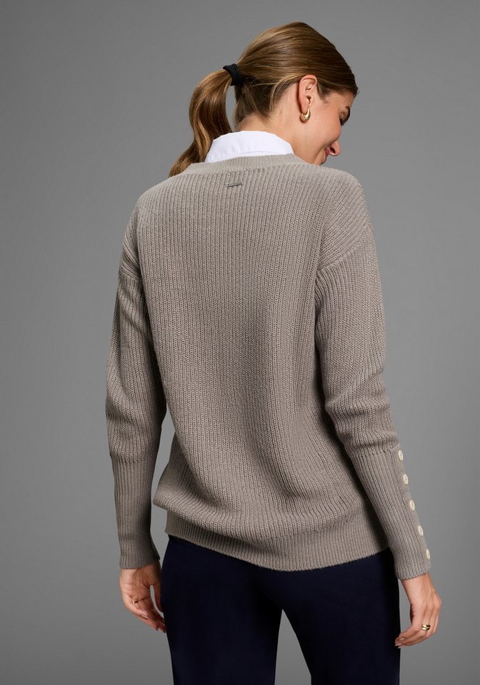 Laura Scott Strickpullover Übergangspullover aus Grobstrick, mit Zierknöpfen – Bild 2 von 5