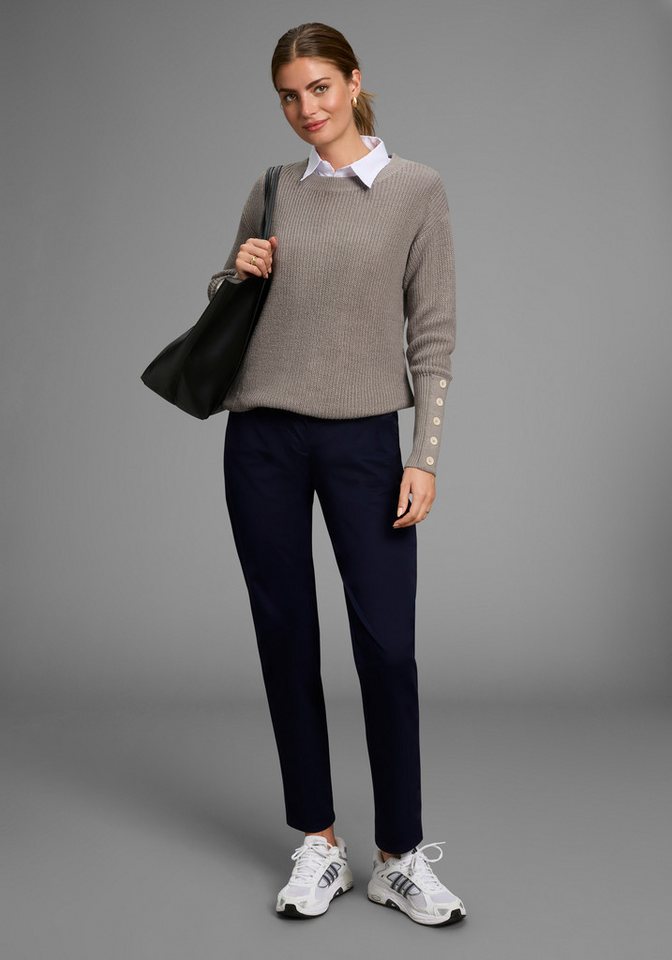 Laura Scott Strickpullover Übergangspullover aus Grobstrick, mit Zierknöpfen – Bild 5 von 5