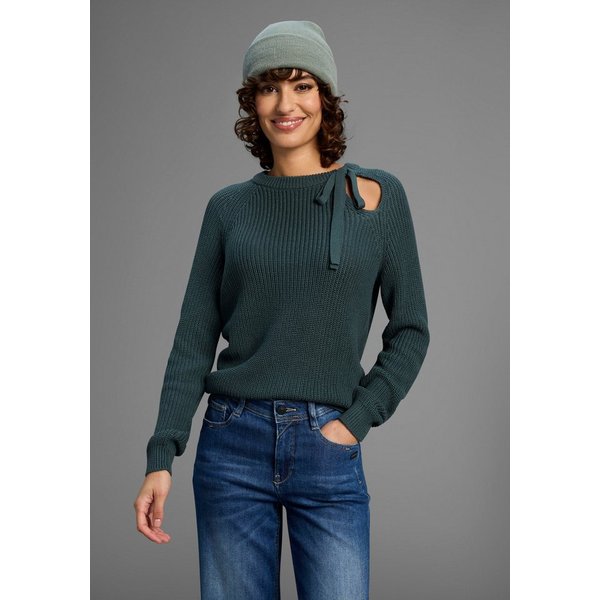 Laura Scott Strickpullover Übergangspullover mit Schleifendetail und Cut Out