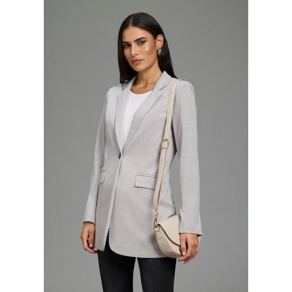 Laura Scott Sweatblazer melierte Optik, mit Reverskragen, 1-Knopf-Form, mit Pattentaschen