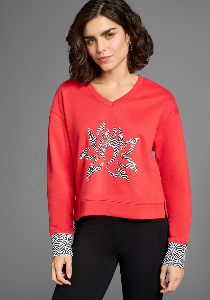 Laura Scott Sweater mit V-Ausschnitt, langärmlig, hüftlange Schnittform – Bild 2 von 5