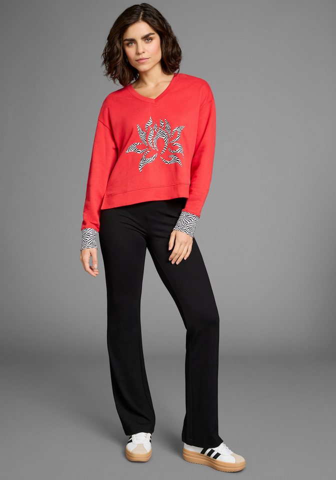 Laura Scott Sweater mit V-Ausschnitt, langärmlig, hüftlange Schnittform – Bild 5 von 5