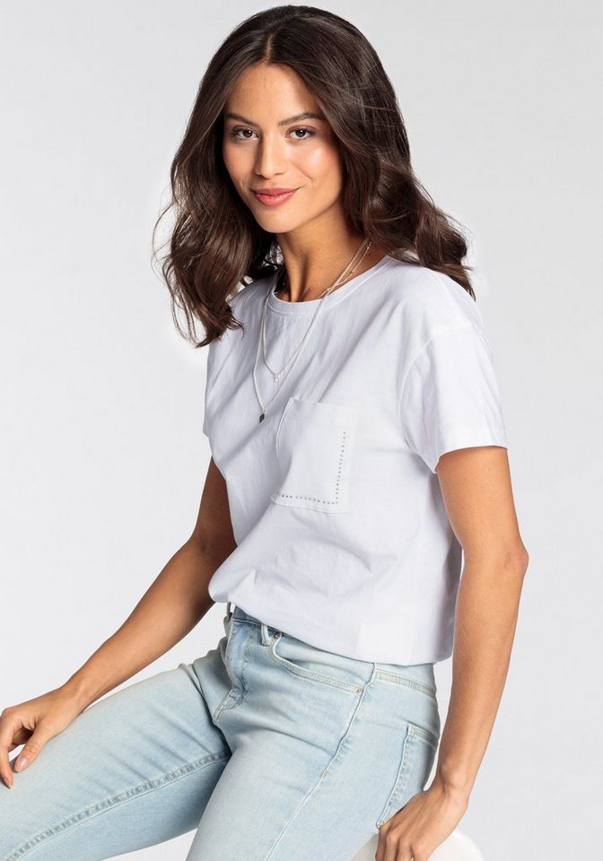 Laura Scott T-Shirt Kurzarm, figurumspielender Schnitt, aus elastischem Single Jersey – Bild 2 von 5