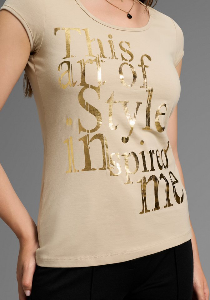 Laura Scott T-Shirt sehr figurbetonte Passform, mit Rundhalsausschnitt – Bild 2 von 5